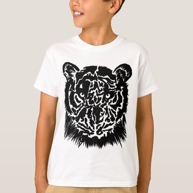 Kids Black Tiger T-Shirt (Frente)