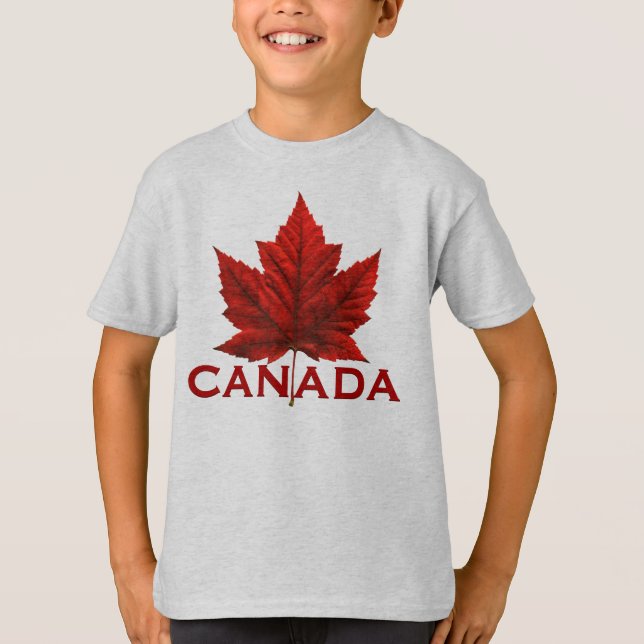 Kid's Canada Flag T-Shirt Kid's Organic Canada T (Frente)