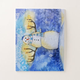Kids Chanukah Snowman Quebra-cabeça