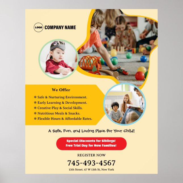 Kids Daycare Custom Poster (Frente)