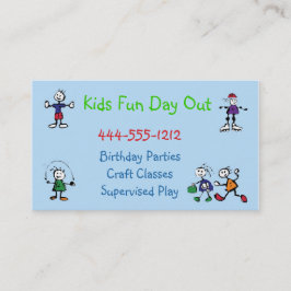 Kids Daycare Party Colocar Cartão de visita