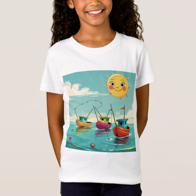 Kids Fishing Adventure T-Shirt (Frente)