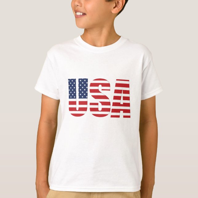 Kids Flag USA T-Shirt (Frente)