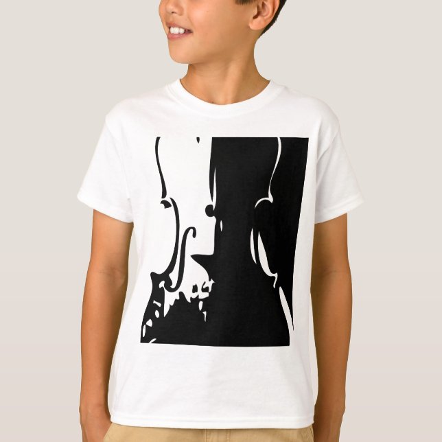 Kids Giant Violin Ringer T-shirt (Frente)