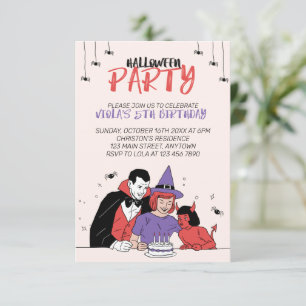 Kids Halloween - Placa Plana de Aniversário