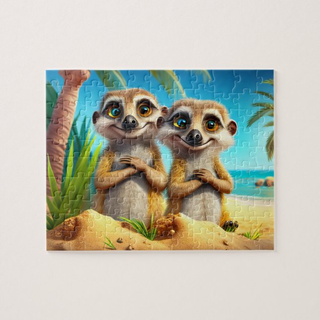 Kids Meerkats Jigsee Quebra-cabeça - Tropical (Horizontal)