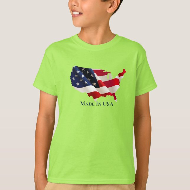 Kids Patriotic Flag T-Shirt (Frente)