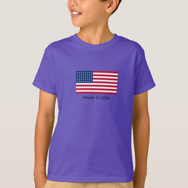 Kids Patriotic Flag T-Shirt (Frente)
