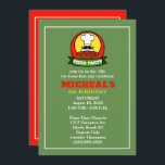 Kids Pizza Party Birthday Convite para Aniversário<br><div class="desc">Convites de festas de pizza para crianças. Os convites têm um gráfico de pizza e são totalmente personalizáveis. Use nossa modelo fácil para adicionar suas informações de festa.</div>