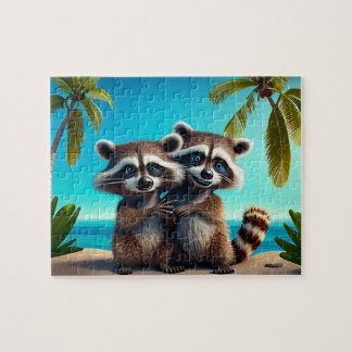 Kids Raccoons Quebra-cabeça de Jigsera - Tropical