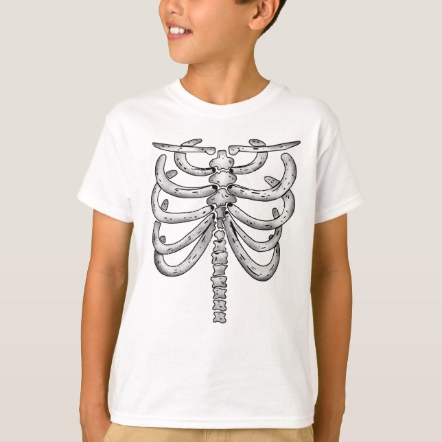 Kids Skeleton Halloween (Front) T-Shirt (Frente)