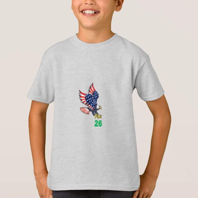 Kids' T-Shirt  ash   TOP  FLIGHT  26 (Frente)