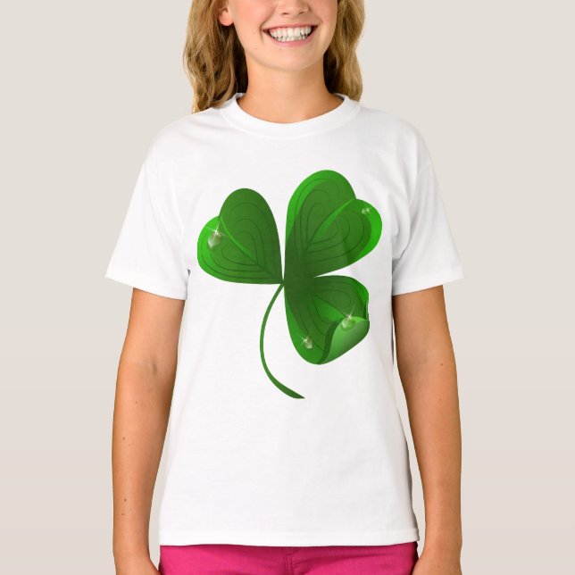 Kids T-shirt com shamrock (Frente)