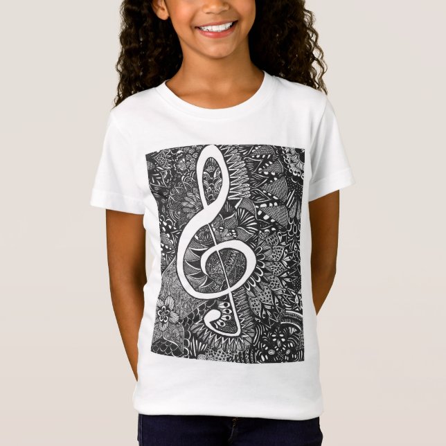 Kids Treble Clef T-shirt (Frente)