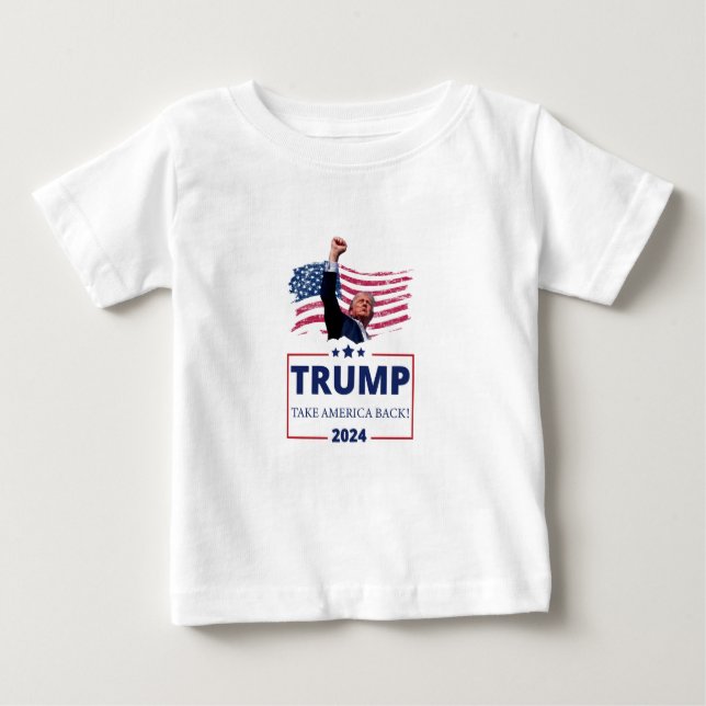Kids Trump 2024 "Take America Back" T-shirt (Frente)