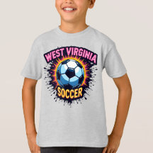 Kids West Virginia Soccer T-Shirt - Orgulho WV
