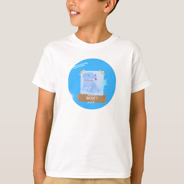 Kids Woof T-Shirt (Frente)