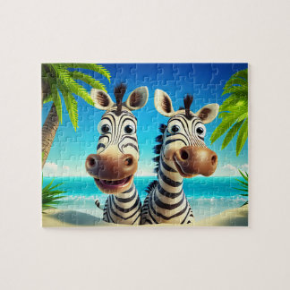 Kids Zebras Jigsera Quebra-cabeça - Tropical