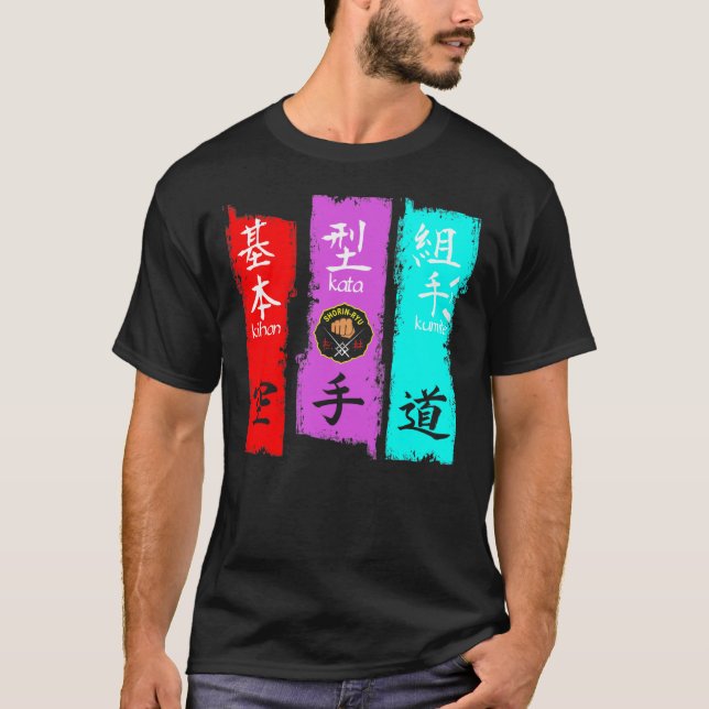 Kihon Kata Kumite - Camiseta de Karato de Shorin R (Frente)