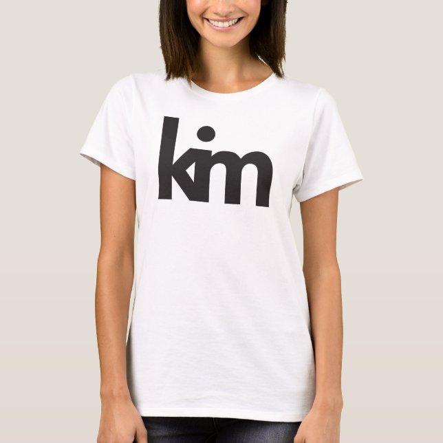Kim, camisa de manga curta personalizada (Frente)