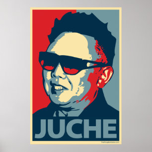 Kim Jong-il - Juche: Poster da paródia de Obama