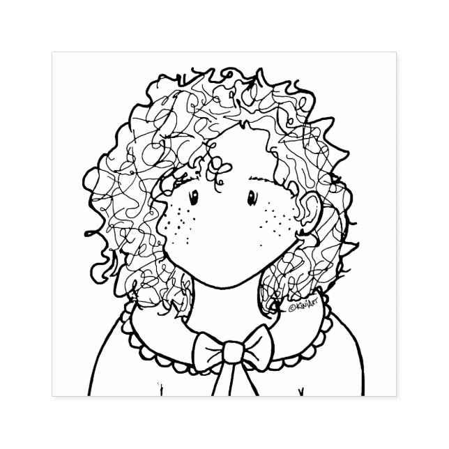©️ Kim Niles CURLY GIRL - Carimbo (Impressão)
