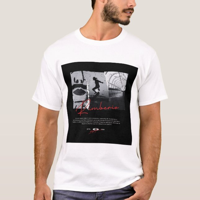 Kimberio Skater Photo Collage Streetwear T-Shirt (Frente)