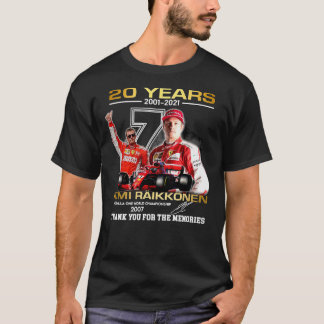Kimi-Raikkonen 20 Anos 2001-2021 Camiseta Clássica
