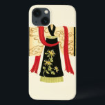 Kimono japonês tradicional com Impressão floral<br><div class="desc">Nancy Slocum criou esta charmosa impressão de um tradicional Kimono japonês com uma faixa vermelha profunda. O fundo do quimono é preto com um adorável impressão floral. Dê isto como presente,  ou compre-o para si mesmo!</div>