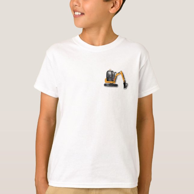 Kinder Basic T-Shirt - Baustellenfahrzeug Design (Frente)