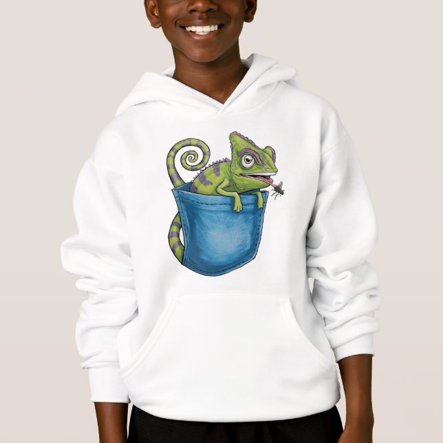  🦎 Kinder Pullover – Coole Eidechse  (Frente)