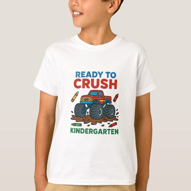 Kindergarten Ready! Fun School T-Shirt for Kids (Frente)