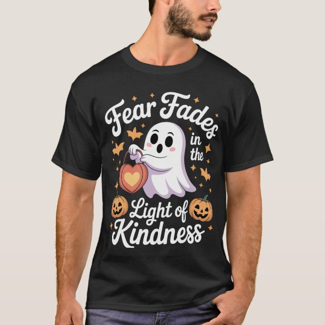 Kindness Glows - Spooky Ghost Lantern T-shirt (Frente)