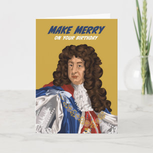 King Charles II Faz Feliz Aniversário - Cartão de 