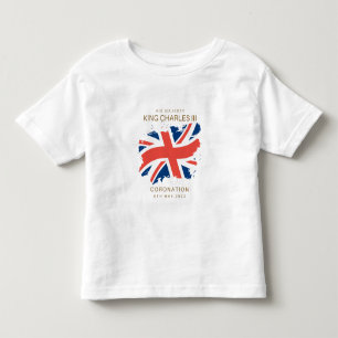 King Charles III Union Jack Flag T-Shirt