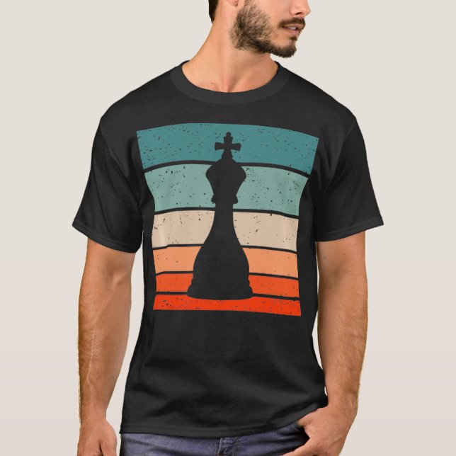 King Chess Piece Retro Style Vintage Pullover (Frente)