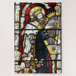 King David StainGlass Window Quebra-cabeça