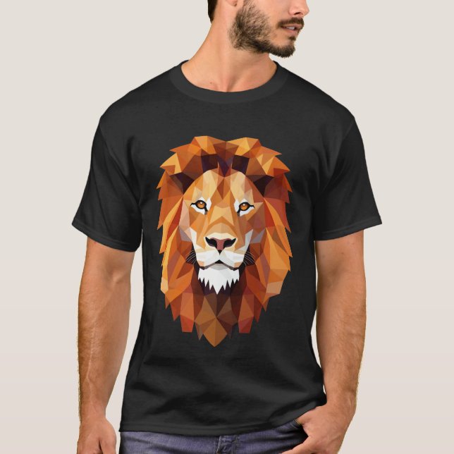 King Energy - Camiseta de Rosto de Leão Negrito (Frente)