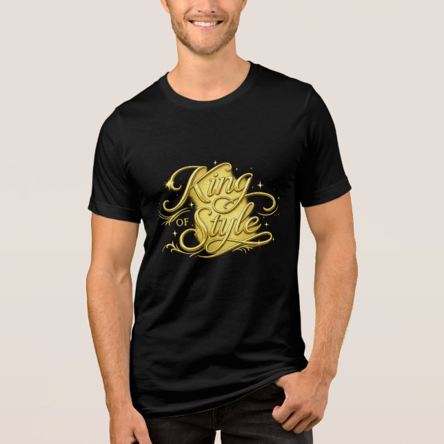King of Style Luxury Gold Men's T-Shirt (Frente)