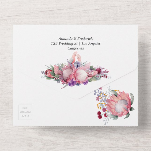 King Protea Blossoms Boho Wedding (Back)