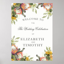 King Protea Buquê Wedding poster