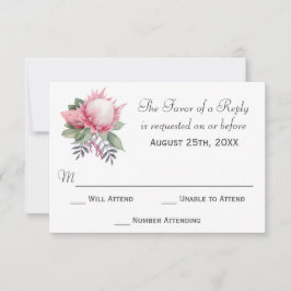 King Protea Watercolor Casamento Botânico RSVP