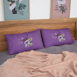 King Size Purple Floral Design