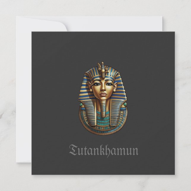 King Tutankhamun Flat Cartões de agradecimentos (Frente)