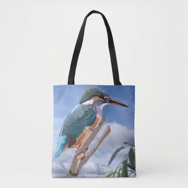 Kingfisher e Willow Tote Bag (Frente)