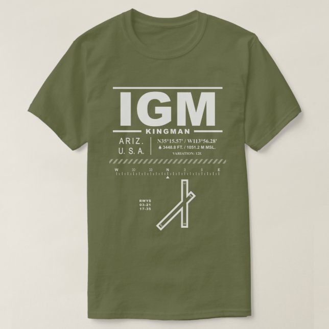 Kingman Airport IGM T-Shirt (Frente do Design)