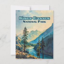 Kings Canyon National Park California Vintage Card