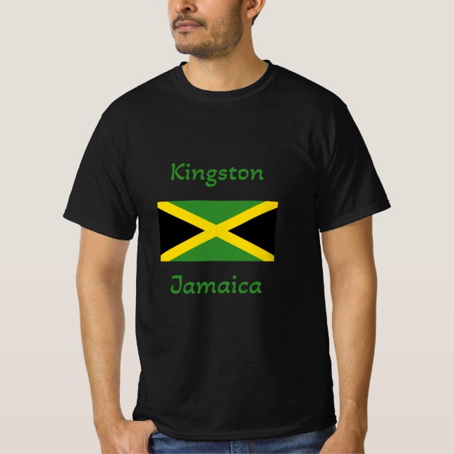 Kingston Jamaica - Camisa de Sinalizador jamaicano (Frente)