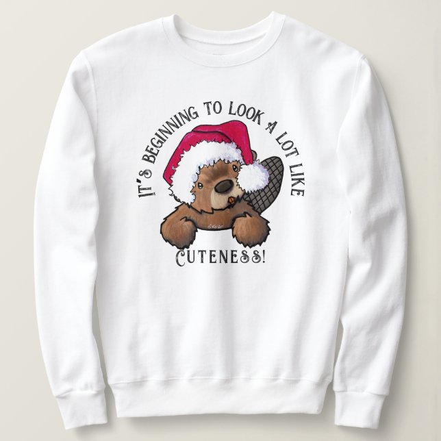 KiniArt Beaver Camisa De Natal (Frente do Design)