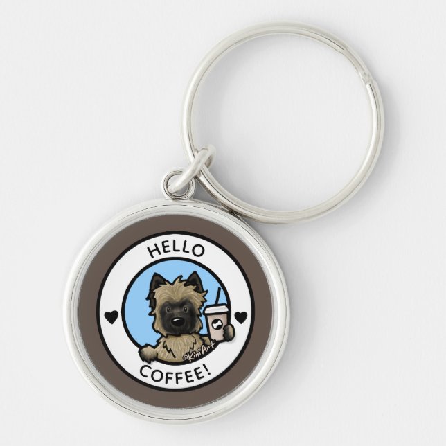 KiniArt Café Cairn Terrier Chaveiro (Frente)